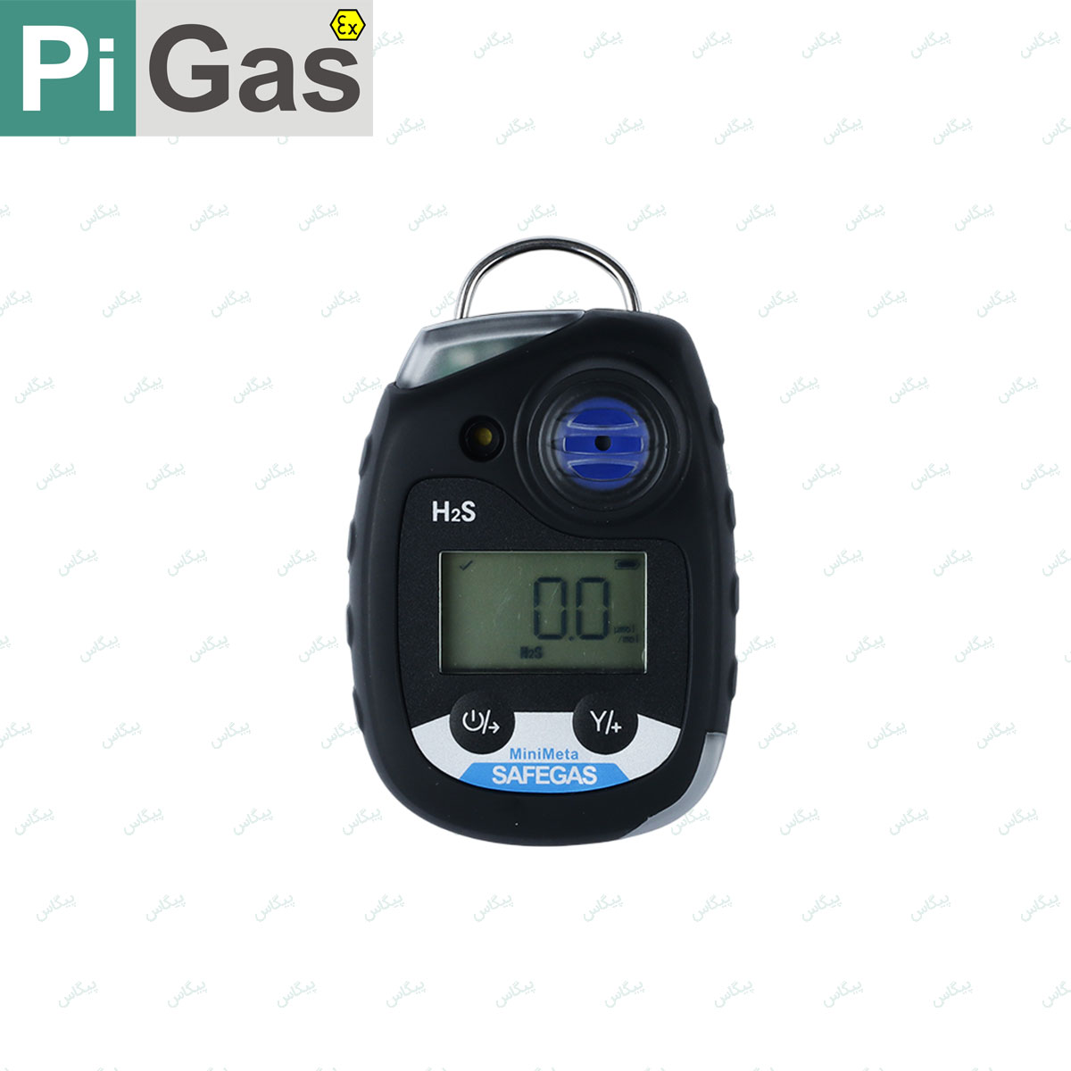 تصویر آشکار ساز تک گاز پرتابل h2s برند safegas