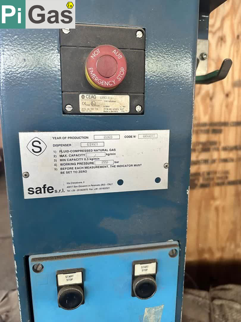 تصویر فروش تجهیزات کامل جایگاه سی ان جی 2 نازله safe ایتالیا با ظرفیت 720m3/h - نو 2003