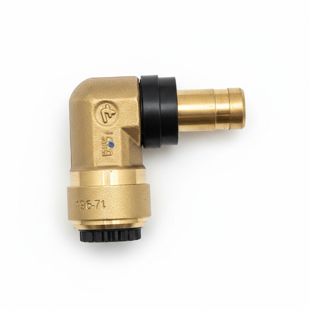 تصویر زانویی یکسر مهره نمره 12 برنجی 